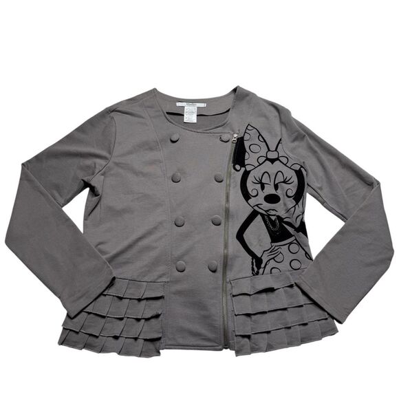 Disney Parks Authentic Apparel Minnie Mouse in Paris Ruffle Cardigan Jacket XL - Picture 2 of 13
